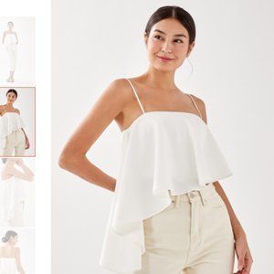 NWT Wendi Asymmetrical Drape Bustier Top